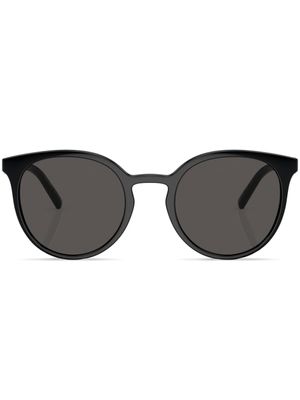 Dolce & Gabbana Eyewear lunettes de soleil rondes à logo - Noir