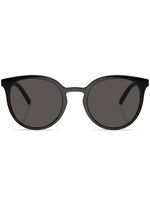 Dolce & Gabbana Eyewear lunettes de soleil rondes à logo - Noir