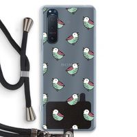 Vogeltjes: Sony Xperia 5 II Transparant Hoesje met koord