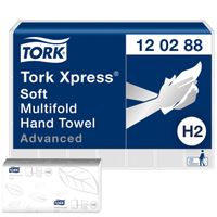 Handdoek Tork Express H2 Multifold advanced 2-laags wit 120288 - thumbnail