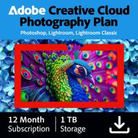 Adobe Creative Cloud Photography Plan 1TB cloudopslag 1 gebruiker - 1 Jaar - (Windows/Mac) - NL