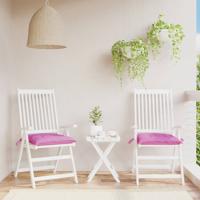 VidaXL Stoelkussens 2 st 50x50x7 cm oxford stof roze VidaXL Stoelkussens 2 st 50x50x7 cm oxford stof roze