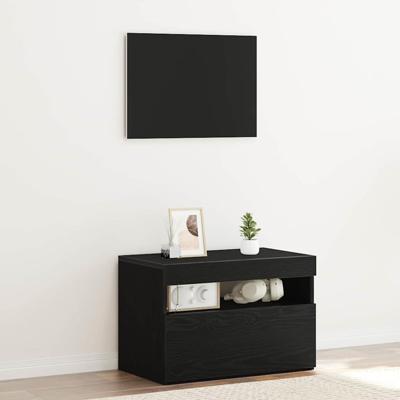 TV-kast Zwart 60 x 35 x 40 cm Bewerkt hout