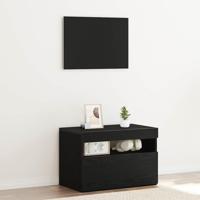 TV-kast Zwart 60 x 35 x 40 cm Bewerkt hout