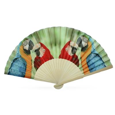 Zomerse waaier met papegaaien