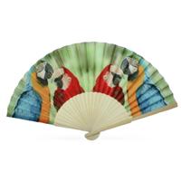 Zomerse waaier met papegaaien