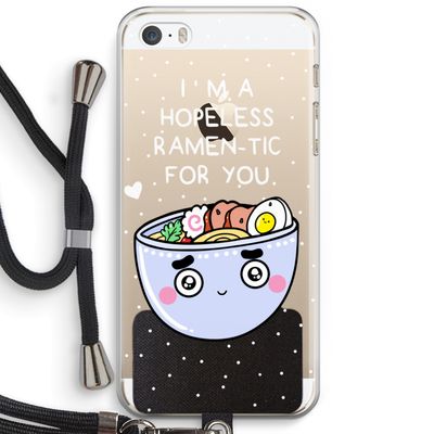 I'm A Hopeless Ramen-Tic For You: iPhone 5 / 5S / SE Transparant Hoesje met koord