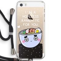 I'm A Hopeless Ramen-Tic For You: iPhone 5 / 5S / SE Transparant Hoesje met koord