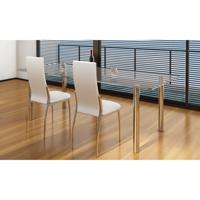 Eetkamerstoelen 2 st kunstleer wit Eetkamerstoelen 2 st kunstleer wit
