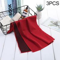 3 STKS absorberend polyester sneldrogend ademend koud gevild Fitness Sport draagbare handdoek (rood)