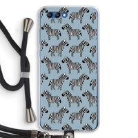 Zebra: Honor 10 Transparant Hoesje met koord