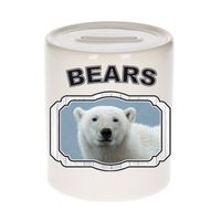 Dieren liefhebber witte ijsbeer spaarpot - ijsberen cadeau - Spaarpotten - thumbnail