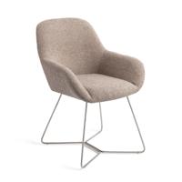 Jesper Home Eetkamerstoel 'Kushi' Beehive Steel, kleur Stone Haze Jesper Home Eetkamerstoel 'Kushi' Beehive Steel, kleur Stone Haze