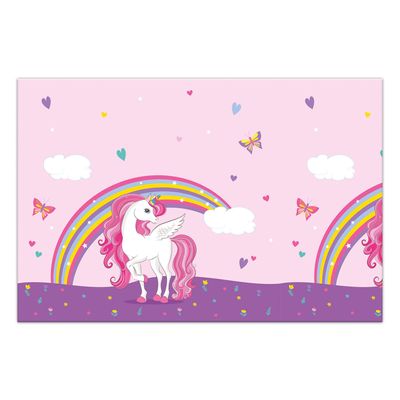 Globos Tafelkleed eenhoorn regenboog kleuren, 120x180cm