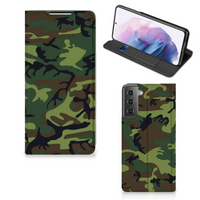 Samsung Galaxy S21 Plus Hoesje met Magneet Army Dark