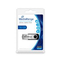 MediaRange MR910 USB flash drive 16 GB USB Type-A / Micro-USB 2.0 Zwart, Zilver - thumbnail