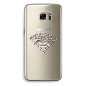 Home Is Where The Wifi Is: Samsung Galaxy S7 Edge Transparant Hoesje
