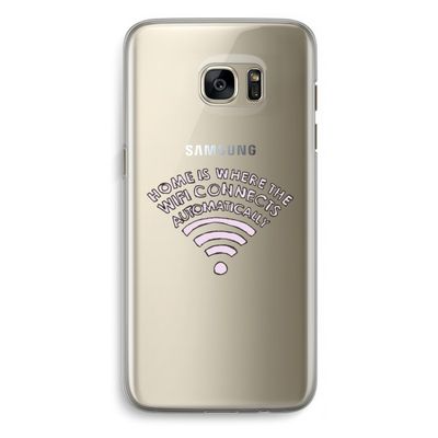 Home Is Where The Wifi Is: Samsung Galaxy S7 Edge Transparant Hoesje