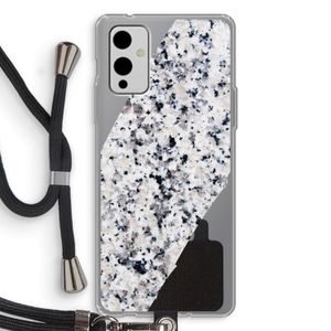 Gespikkelde marmer: OnePlus 9 Transparant Hoesje met koord