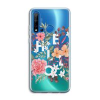 Hello in flowers: Huawei P20 Lite (2019) Transparant Hoesje