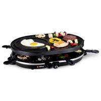 Alpina Switzerland 871125218240 Gourmetstel 8 pannen, Anti-aanbaklaag, Controlelampje Zwart