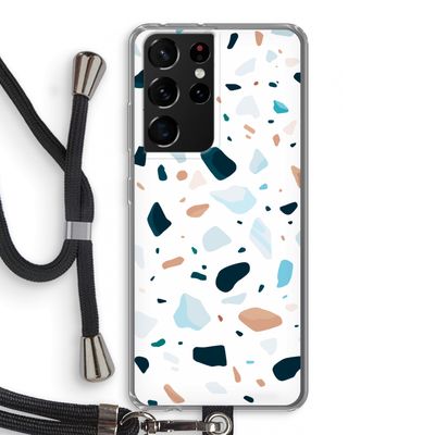 Terrazzo N°13: Samsung Galaxy S21 Ultra Transparant Hoesje met koord