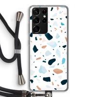 Terrazzo N°13: Samsung Galaxy S21 Ultra Transparant Hoesje met koord