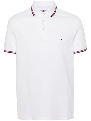 Tommy Hilfiger polo en coton à logo brodé - Blanc