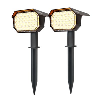 HOFTRONIC™ 2x Kate LED Solar prikspot - 3000K warm wit - 6-12 uur brandtijd - IP65 waterdicht - Tuinspot - Geschikt als tuinverlichting - Zwart