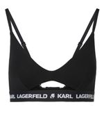 Karl Lagerfeld soutien-gorge à bande logo - Noir