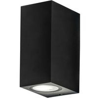 LED Tuinverlichting - Buitenlamp - Prixa Hoptron - Up en Down - GU10 Fitting - Vierkant - Mat Zwart - Aluminium - Philips - CorePro 827 36D - 3W - Warm Wit 2700K - Dimbaar