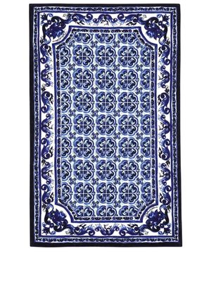 Dolce & Gabbana serviette de plage en éponge - Bleu
