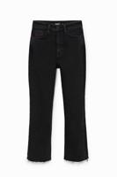 Cropped flared jeans - BLACK - 34