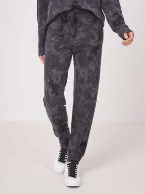 Tie dye cashmere joggingbroek