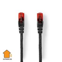 Nedis CAT6 Netwerkkabel | RJ45 Male | RJ45 Male | U/UTP | 50.0 m | Buitenshuis | Rond | PE | Zwart | Label - CCGL85900BK500