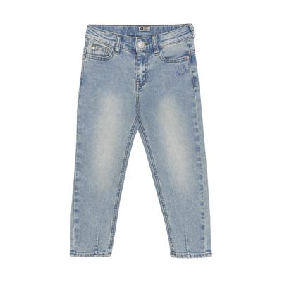 Daily7 winter jeansbroek meisjes - blauw - mom fit/harten zak