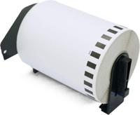 Huismerk Label Tape voor Brother DK-22243 | 102 mm x 30,48 m | Zwart op wit - 1 stuk