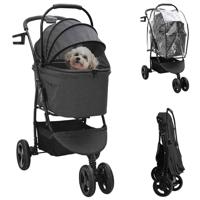 Opvouwbare Huisdierenwagen Zwart 78 x 54 x 101 cm Oxford stof
