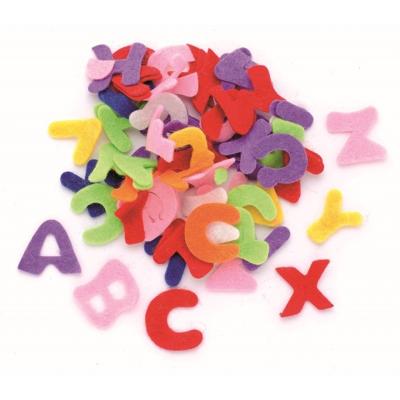 Hobby vilt gekleurde vilten letters - van 2,5 cm - 300x stuks - Knutselen - Alfabet letters