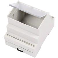 Weltron MR4/A FA TR RAL7035 ABS DIN-rail-behuizing Met transparante klapdeksel 70 x 90 x 68 ABS Grijs-wit (RAL 7035) 1 stuk(s)