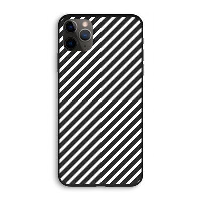 Strepen zwart-wit: iPhone 11 Pro Biologisch afbreekbaar hoesje