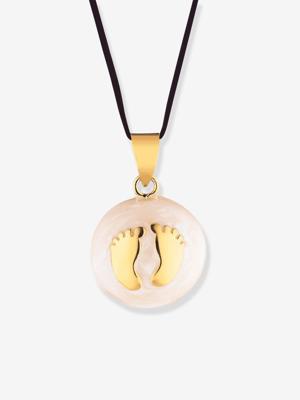 Hanger zwangerschapsbola Babyfeet CACHE HEART goud roze