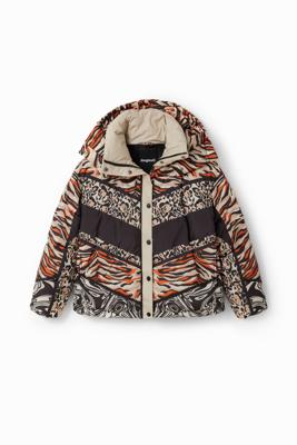 Gewatteerd jack met patch - WHITE - L