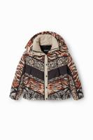 Gewatteerd jack met patch - WHITE - L