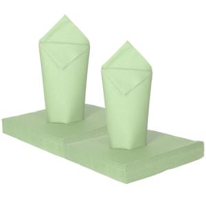 Feest servetten - 32x - mintgroen - 3 laags - 33 x 33 cm