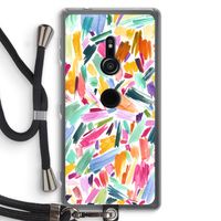 Watercolor Brushstrokes: Sony Xperia XZ2 Transparant Hoesje met koord