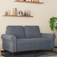 Tweezitsbank 120 cm fluweel donkergrijs