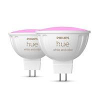 Connected lamp - PHILIPS HUE - MR16 - Wit en gekleurd licht - Bluetooth-compatibel - Verpakking van 2 - Werkt met app en stem