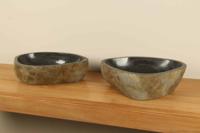Rivierstenen waskommen set RM070317AB, 49x36x15 cm