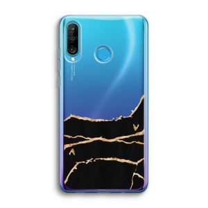 Gouden marmer: Huawei P30 Lite Transparant Hoesje